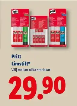 Lidl Pritt Limstift, SEK 29.9 erbjuda