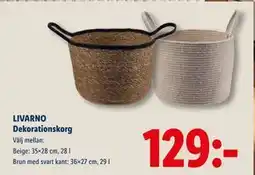Lidl LIVARNO Dekorationskorg, SEK 129 erbjuda