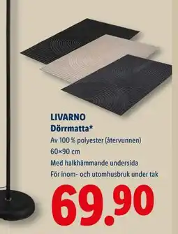 Lidl LIVARNO Dörrmatta, SEK 69.9 erbjuda