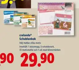 Lidl crelando Schablonbok, SEK 29.9 erbjuda