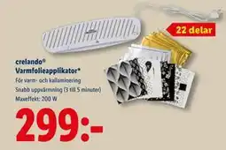 Lidl crelando Varmfolieapplikator, SEK 299 erbjuda