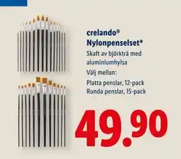 Lidl crelando Nylonpenselset, SEK 49.9 erbjuda
