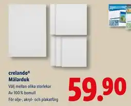 Lidl crelando Målarduk, SEK 59.9 erbjuda