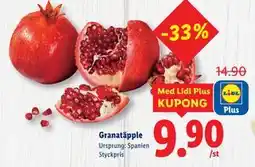 Lidl Granatäpple, Pris i appen erbjuda