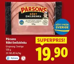 Lidl Pärsons Rökt Emilskinka, SEK 19.9 erbjuda