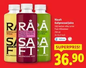 Lidl Råsaft Kallpressad juice, SEK 36.9 erbjuda