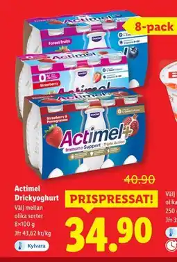 Lidl Actimel Drickyoghurt, SEK 34.9 erbjuda