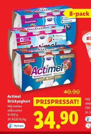 Lidl Actimel Drickyoghurt, SEK 34.9 erbjuda