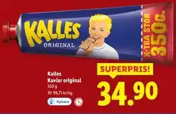 Lidl Kalles Kaviar original, SEK 34.9 erbjuda