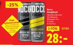 Lidl Nocco Energidryck, SEK 28 erbjuda