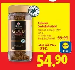 Lidl Bellarom Snabbkaffe Gold, Pris i appen erbjuda