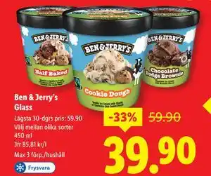 Lidl Ben & Jerry’s Glass, SEK 39.9 erbjuda