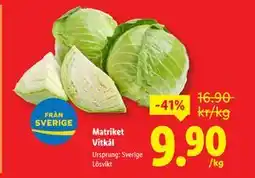 Lidl Matriket Vitkål, SEK 9.9 erbjuda