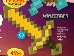 Leklust Minecraft minecraft. gold sword. erbjuda