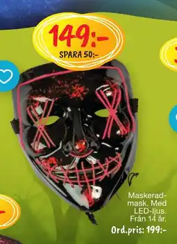 Leklust Maskerad- mask. erbjuda