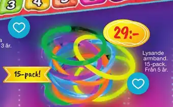 Leklust Lysande armband. 15-pack. Från 5 år. erbjuda