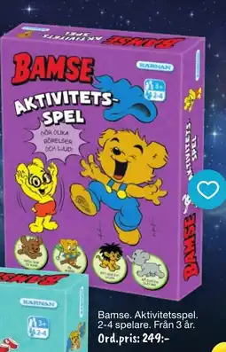 Leklust Bamse. Aktivitetsspel. 2-4 spelare. Från 3 år. erbjuda