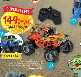 Leklust Radiostyrd Monstertruck. erbjuda