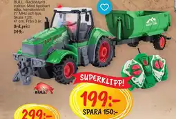Leklust BULL. Radiostyrd traktor. Med tippbart släp, handkontroll erbjuda