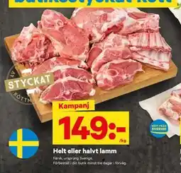 City Gross Helt eller halvt lamm, SEK 149 erbjuda