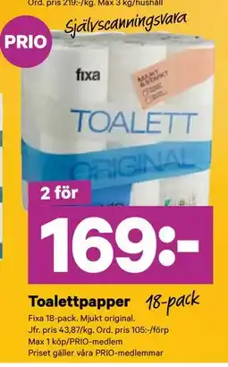 City Gross Toalettpapper, Pris i appen erbjuda