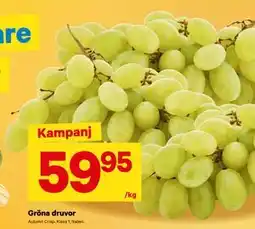 City Gross Gröna druvor, SEK 59.95 erbjuda