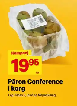 City Gross Päron Conference i korg, SEK 19.95 erbjuda