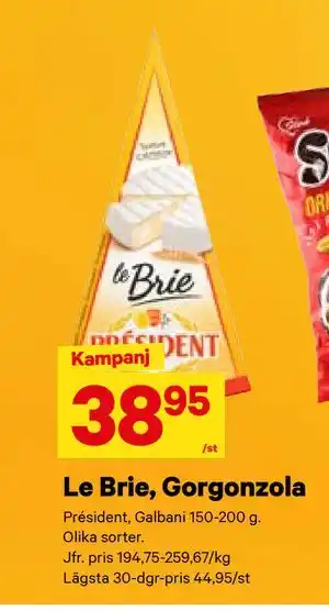 City Gross Le Brie, Gorgonzola, SEK 38.95 erbjuda