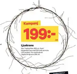 City Gross Ljuskrans, SEK 199 erbjuda