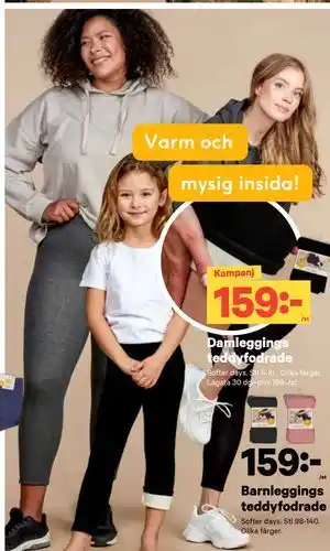 City Gross Damleggings teddyfodrade, SEK 159 erbjuda