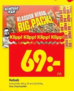 ICA Kvantum SCHYSST KÄK Kebab erbjuda