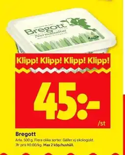 ICA Kvantum Arla Bregott erbjuda