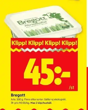 ICA Kvantum Arla Bregott erbjuda