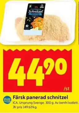 ICA Kvantum ICA Färsk panerad schnitzel erbjuda