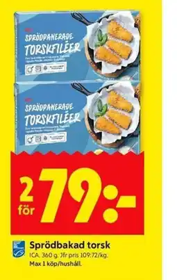 ICA Kvantum ICA Sprödbakad torsk erbjuda