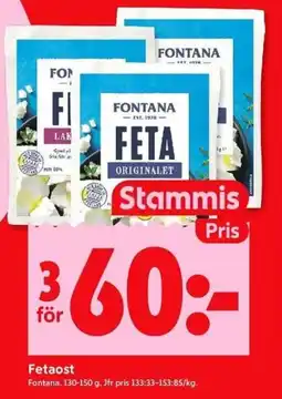 ICA Kvantum FONTANA Fetaost erbjuda