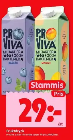ICA Kvantum Proviva Fruktdryck erbjuda