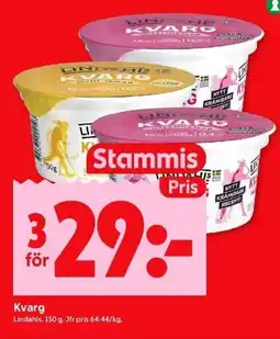 ICA Kvantum Lindahls Kvarg erbjuda