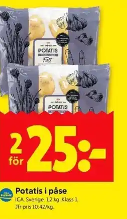 ICA Kvantum ICA Potatis i påse erbjuda