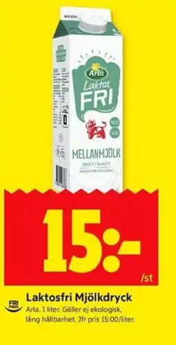 ICA Kvantum Arla Laktosfri Mjölkdryck erbjuda