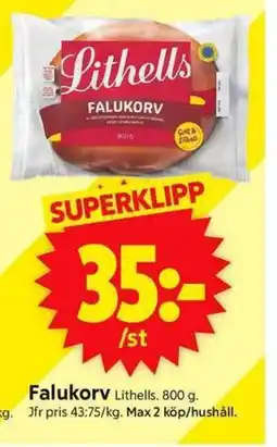 ICA Supermarket Lithells Falukorv erbjuda