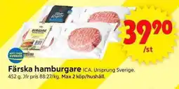 ICA Supermarket ICA Färska hamburgare erbjuda