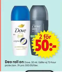 ICA Supermarket Dove Deo roll on erbjuda