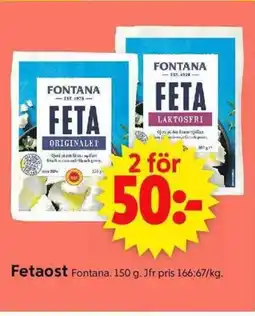 ICA Supermarket FONTANA Fetaost erbjuda