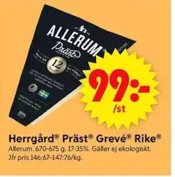 ICA Supermarket ALLERUM HerrgårdⓇ PrästⓇ GrevéⓇ Rike® erbjuda