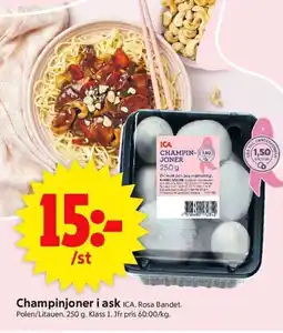 ICA Supermarket ICA Champinjoner i ask erbjuda