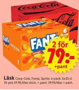 ICA Supermarket Coca-Cola, Fanta, Sprite Läsk erbjuda