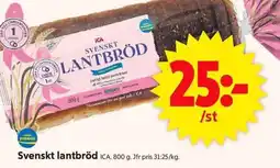 ICA Supermarket ICA Svenskt lantbröd erbjuda