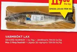 Willys Varmrökt lax erbjuda