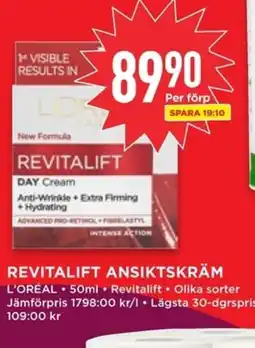 Willys L'ORÉAL Revitalift ansiktskräm erbjuda